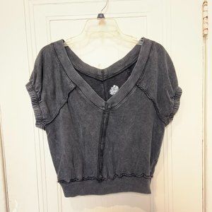 Anthropologie Pilcro V-Neck Sweatshirt Sz Small-Medium